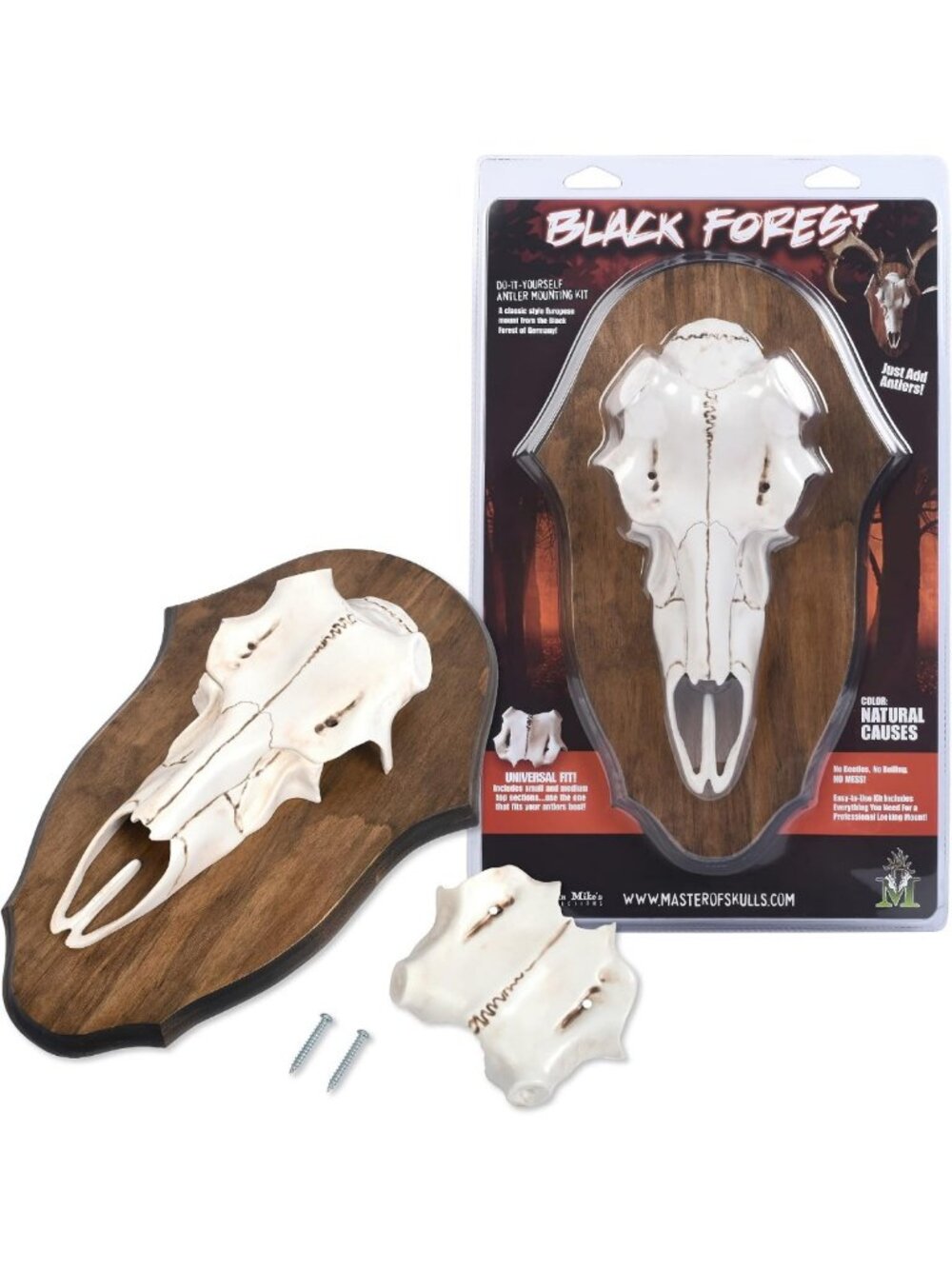 Deer Antler Mounting Kit | Rustic Black Forest Decor for Home or Cabin